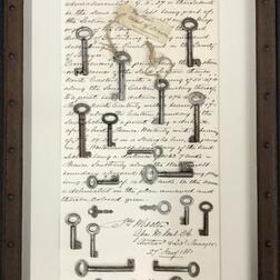 Family keys over old letter