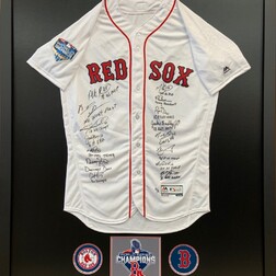 Red sox championship shirt with signatures